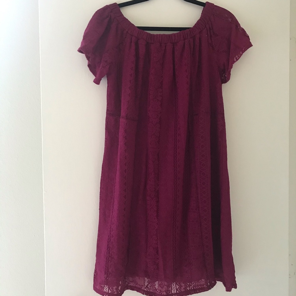 burgundy dress